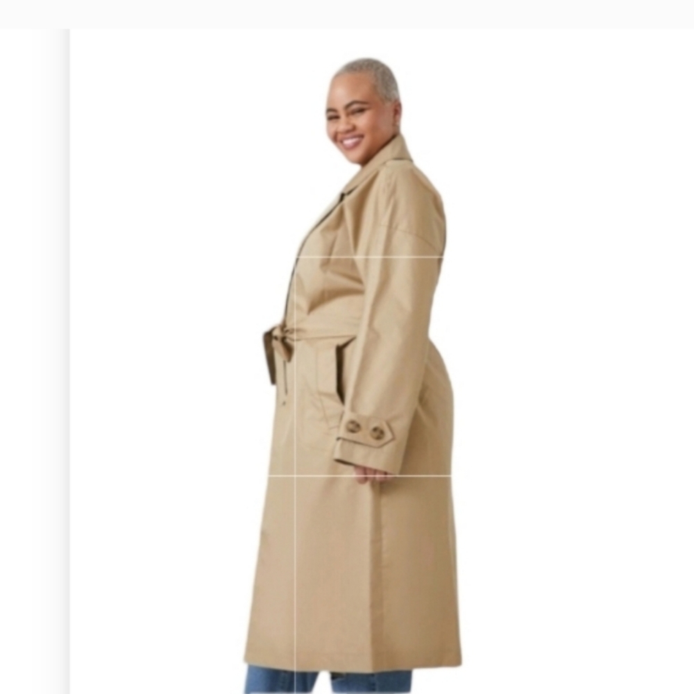 Forever 21 plus size tie-waist trench coat - Picture 7 of 8